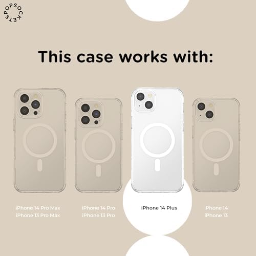 PopSockets iPhone 14 Plus Phone Case with MagSafe- Heartbreak Gingham