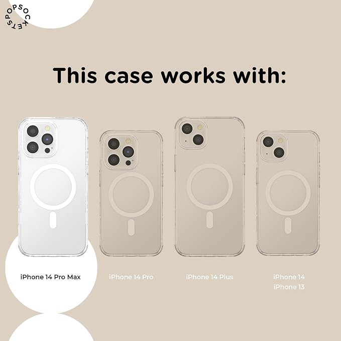 PopSockets iPhone 14 Pro Max Phone Case w/MagSafe- Fireheart | Magnetic, Wireless Charging, Camera & Drop Protection, Acotar, Throne, Glass, Sarah, Dragon