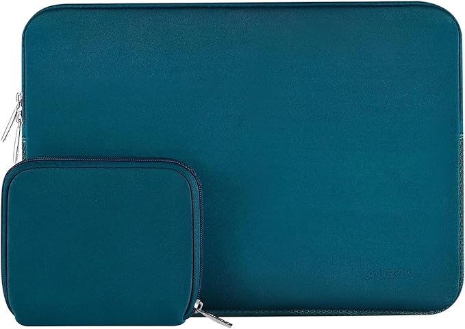 MOSISO Laptop Case 15 inch, 15 inch Laptop Sleeve Bag Compatible with MacBook Air 15 M4 A3241 M3 A3114 M2 A2941 2025 2024 2023, Dell XPS 15, Neoprene Computer Sleeve Bag with Small Case, Deep Teal